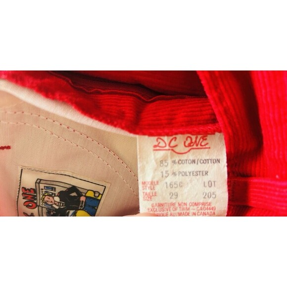 Vintage D.C. One Red Corduroy Sailor Boy Scout Gold Button Capri Pant  Sz 29 - Picture 7 of 7